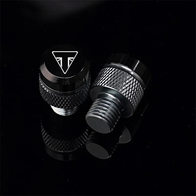 For Triumph Trident 660 Tiger 800 900 1 Pair CNC Aluminum Mirror Hole Plugs Screws Bolts Motorcycle Accessories Modified Parts