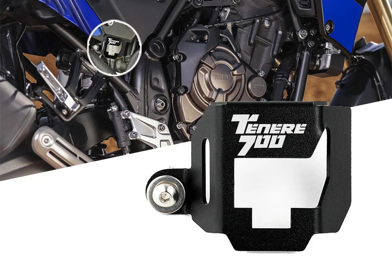 For YAMAHA TENERE 700 T700 2019-2022 Rear Brake Fluid Reservoir + ABS Sensor + Heel Guard Cover Motorcycle Accessories