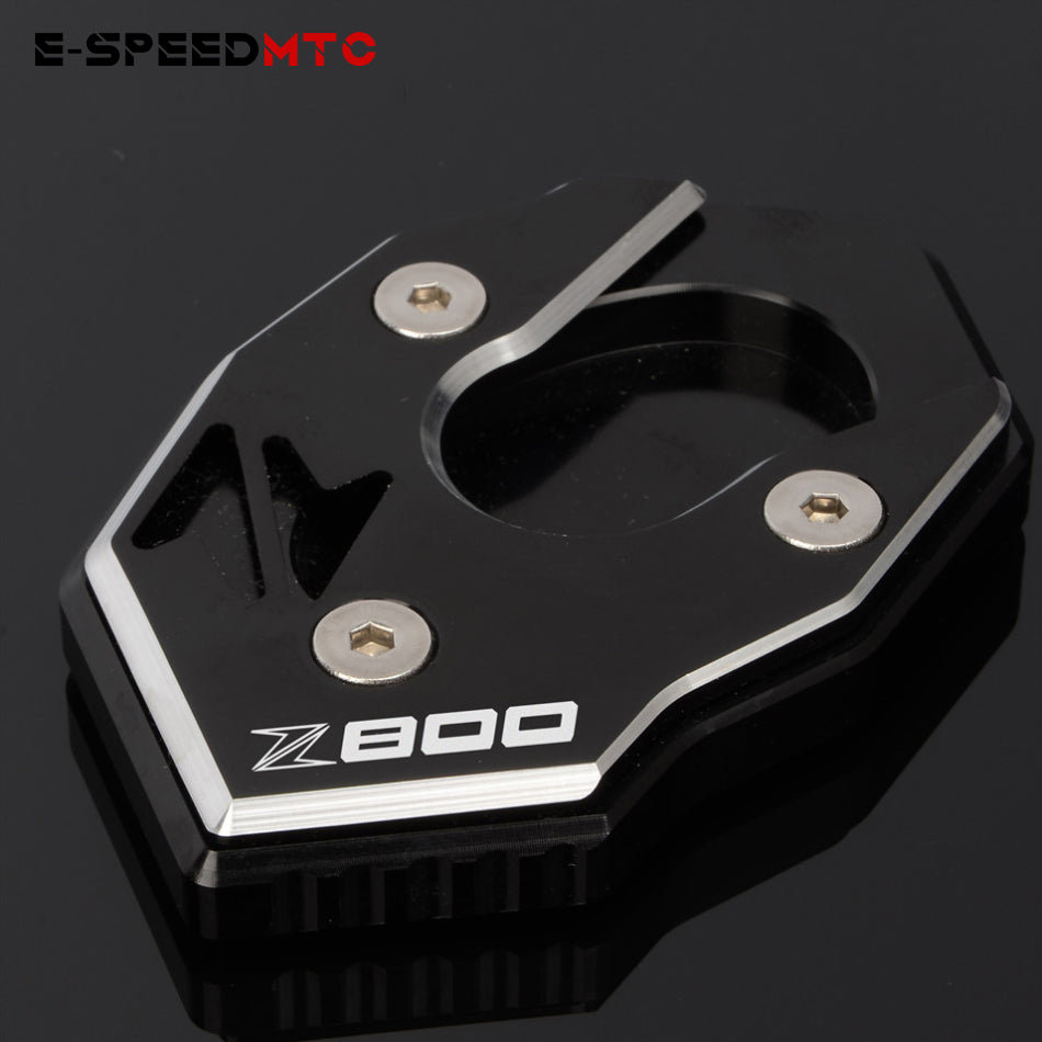 For Kawasaki Z800 2013-2016 Modified Side Stand Enlarger Plate Kickstand Enlarge Extension Motorcycle CNC Aluminum Alloy