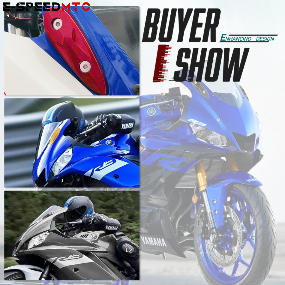For YAMAHA YZF-R3 YZF-R25 YZF-R15 2015-2021 Motorcycle Windshield Mirror Hole Cap Cover Driven Eliminator YZF R3 R25 R15 Accessories